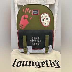 Loungefly Friday the 13th Camp Crystal Lake Canvas Full-Size Backpack